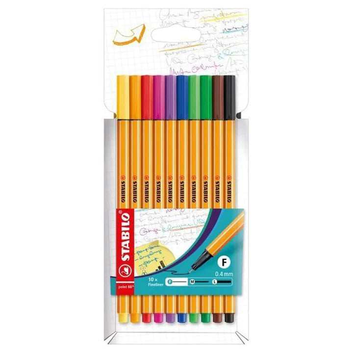 Stabilo Fineliner Point 88 0.4mm set of 10