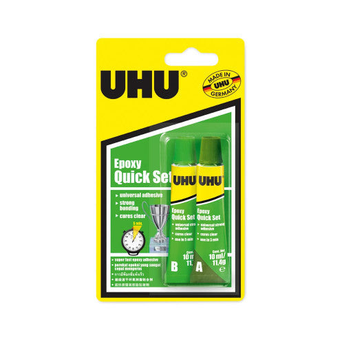 UHU Epoxy Ultra Strong Super Adhesive Glue 10ml x2