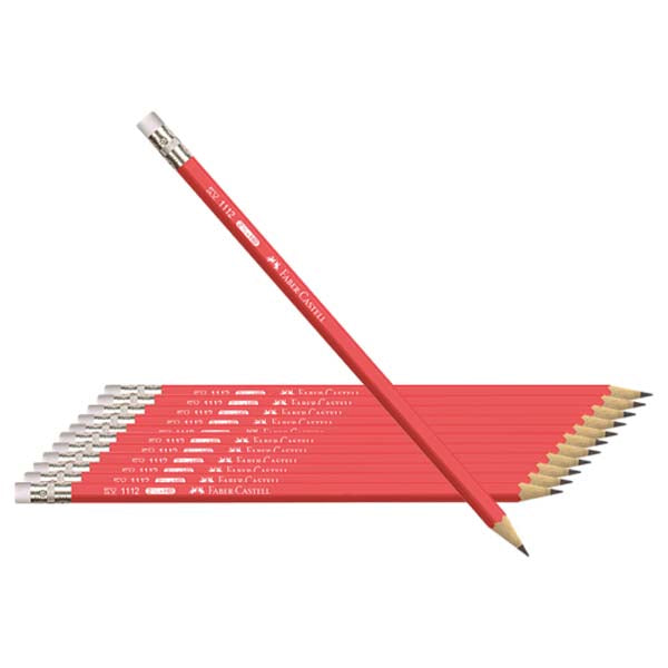 Faber Castell Blacklead Red Pencil - 12 Pieces