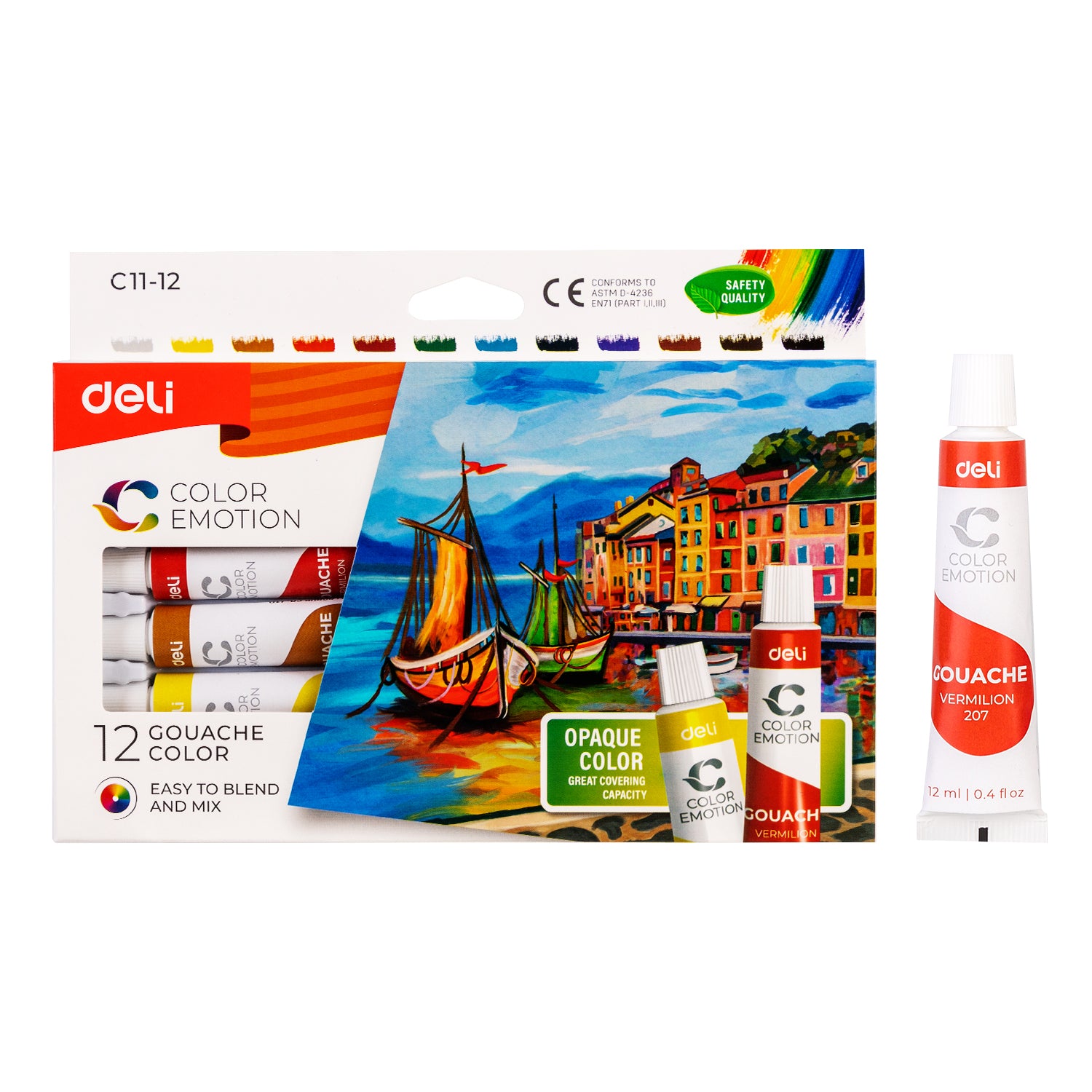 Deli Gouache Tubes 12 Colors