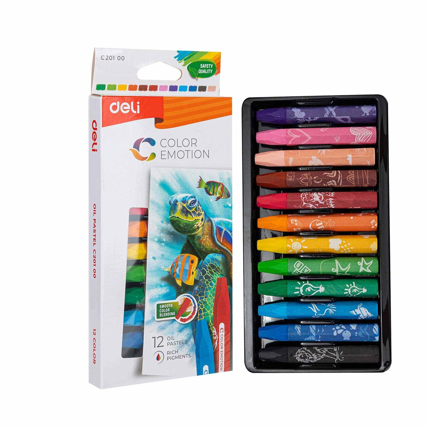 Deli Oil Pastels 12 Colors