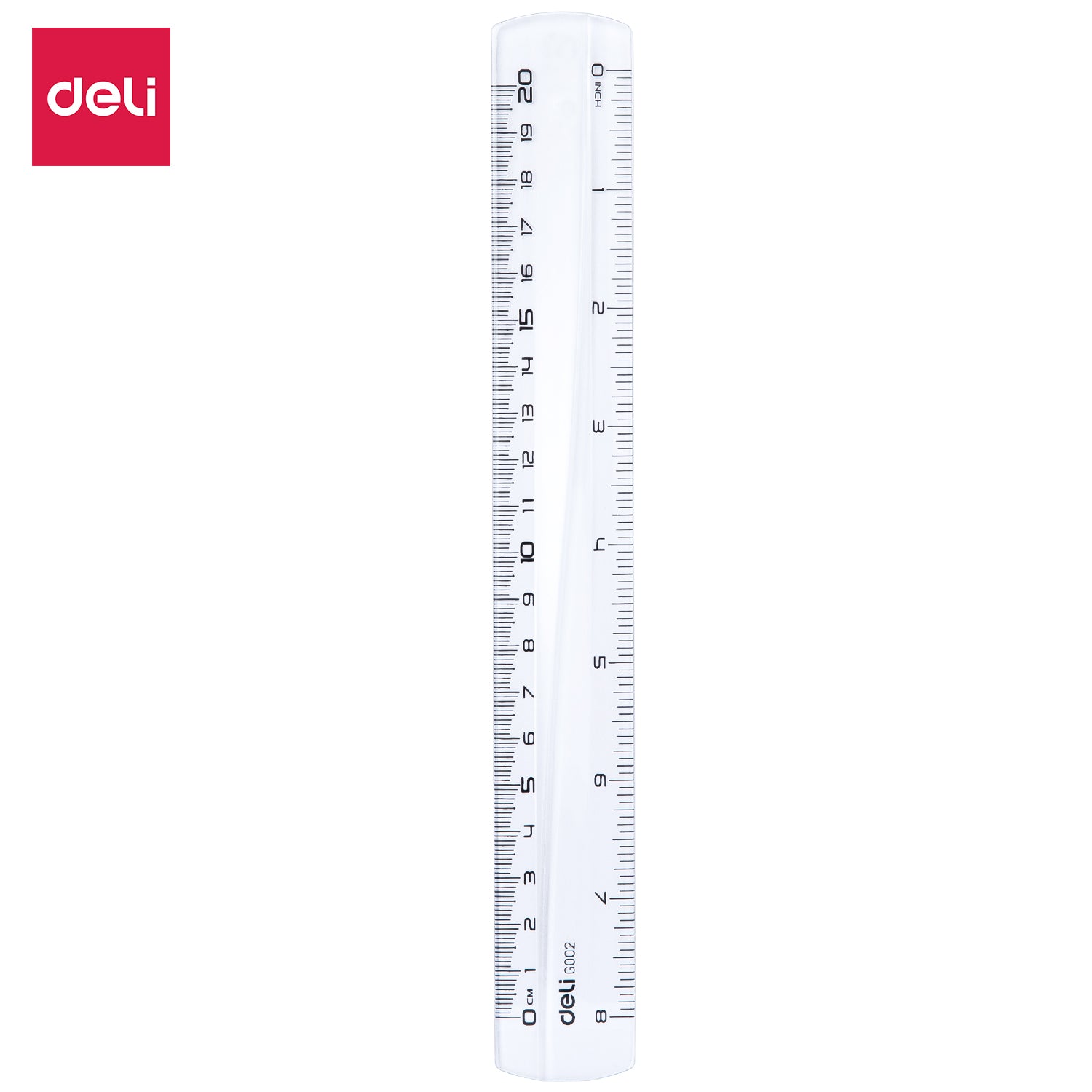 Deli Transparent Ruler 20CM