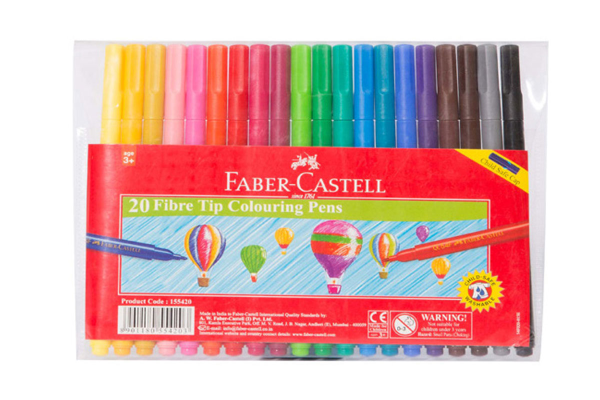 Faber Castell Fiber Pen Washable 20 Color