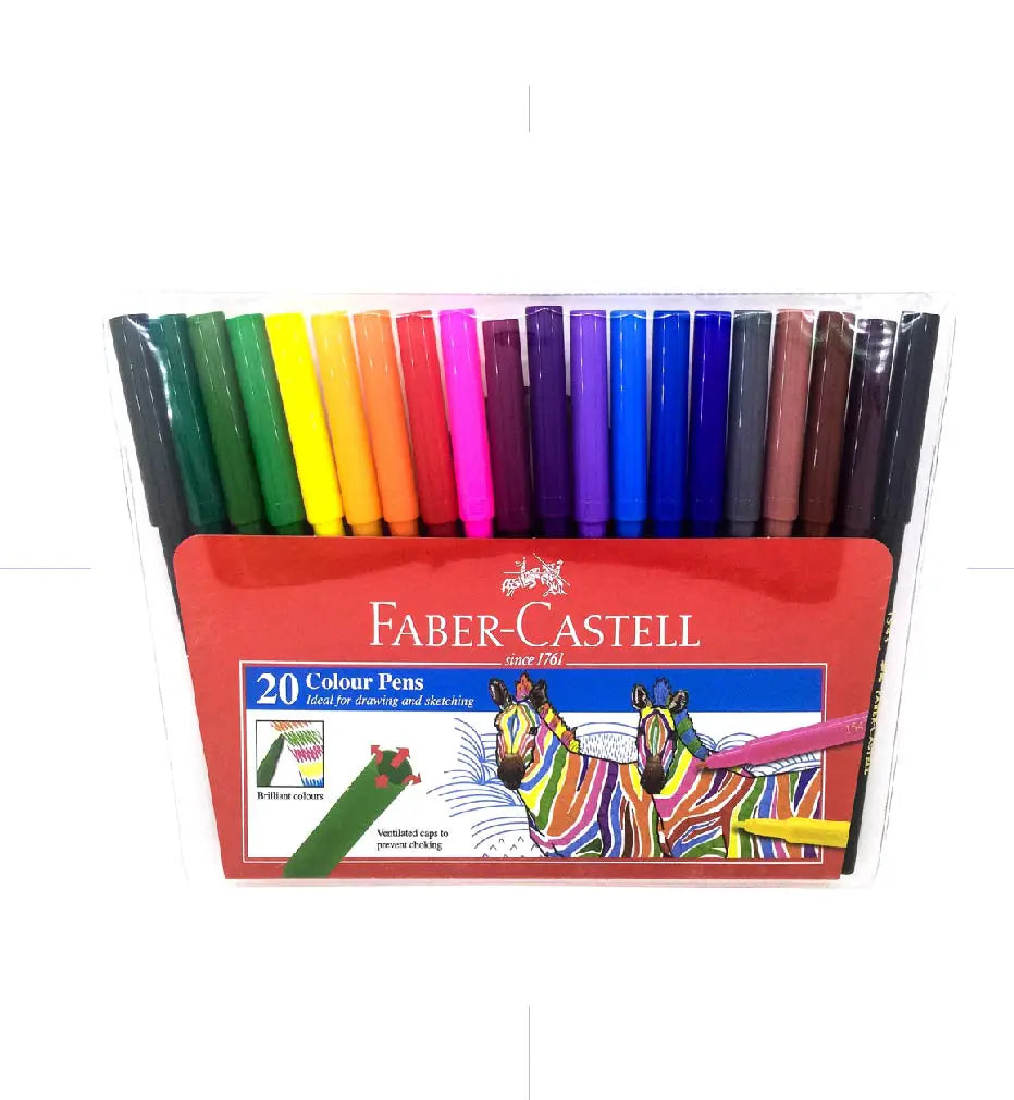 Faber Castell Fibre Tip Pens 20 Colors
