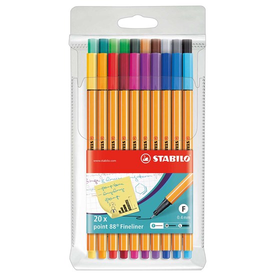 Stabilo Fineliner Point 88 0.4mm set of 20