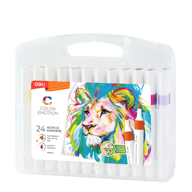 Deli Acrylic Markers 24 Colors