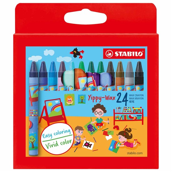Stabilo Yippy-Wax 24 Colors In Cardboard