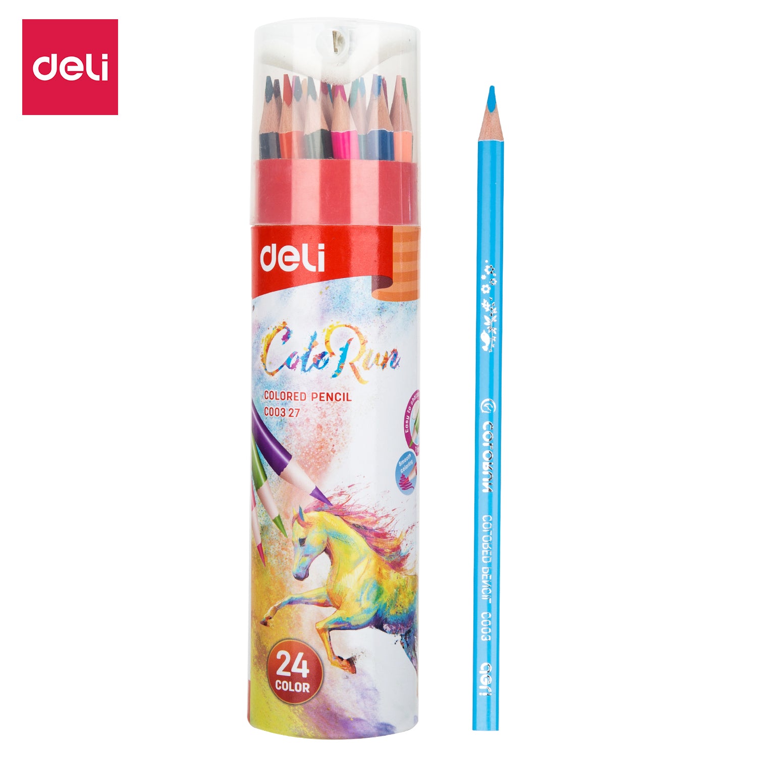Deli Color Pencils-24 Colors Barrel