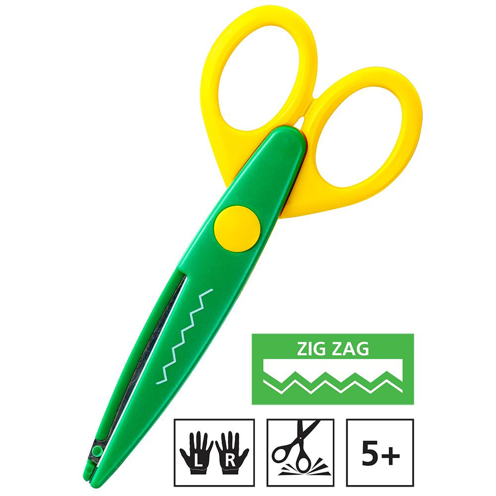 Kangaro Green Zig Zag Scissors