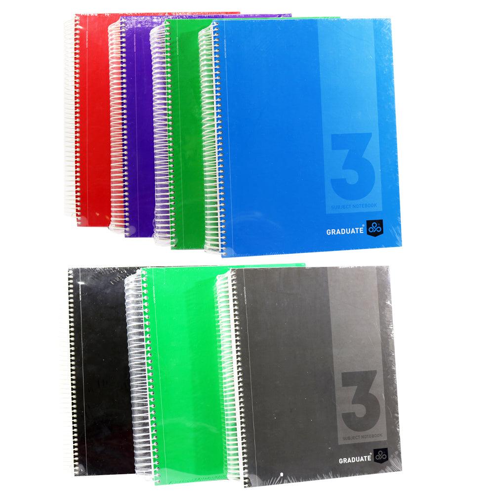 OPP Graduate 3 Subjects Lined Spiral Notebook