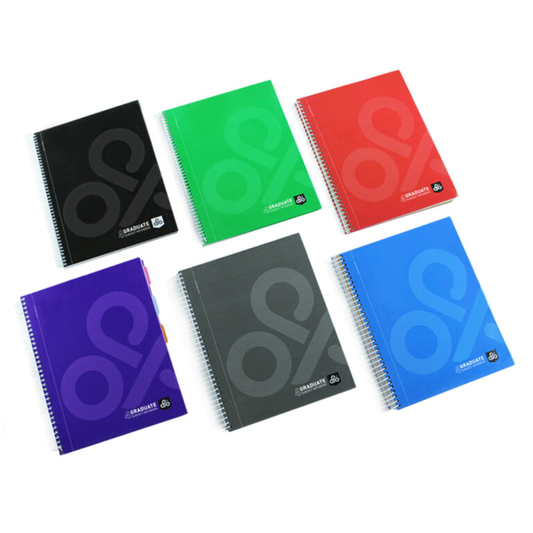 OPP Graduate 4 Subjects Squared Spiral Notebook