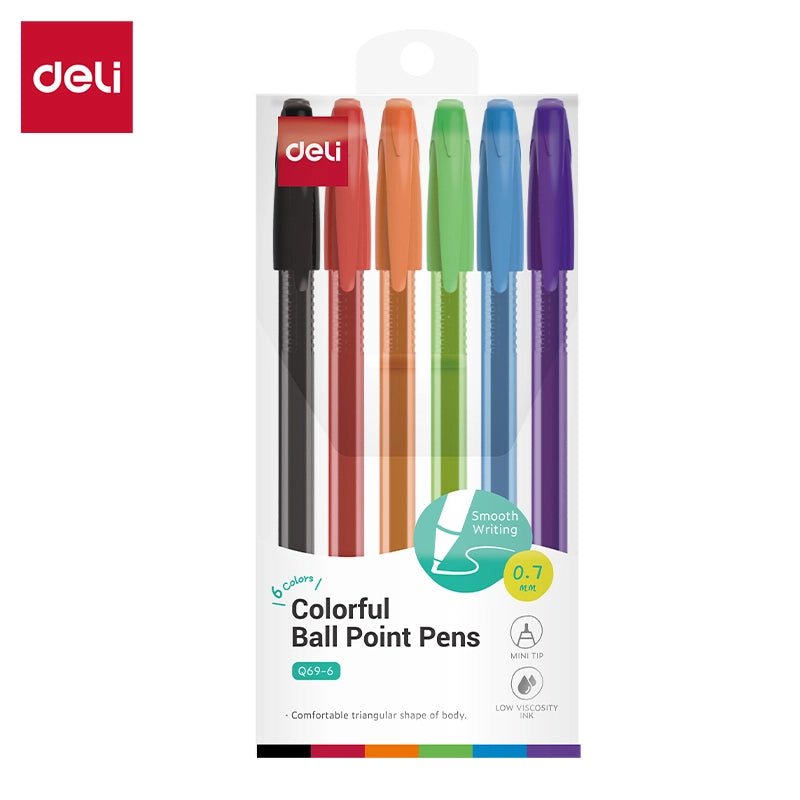 Deli Ball Point Pens (6pcs)
