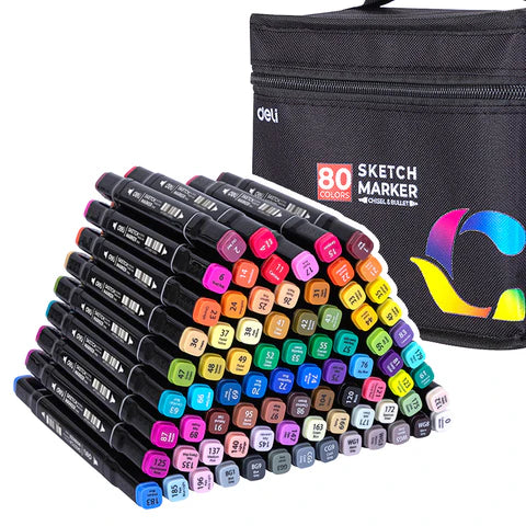 Deli Color Emotion 80 Sketch Markers