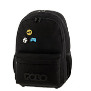 Polo Black Casual Bag with Emojis