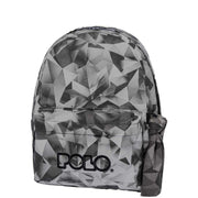 Polo Gray Geometric Pattern School Bag