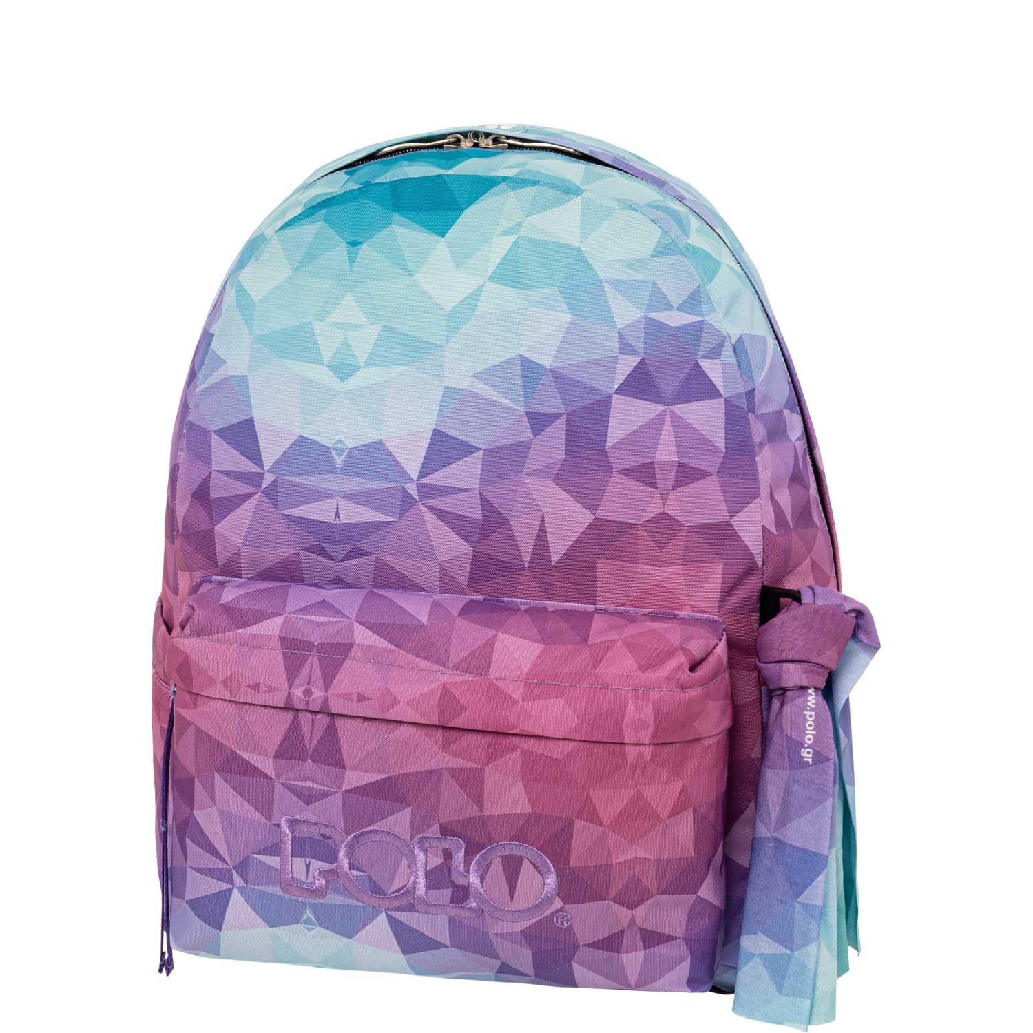 Polo Colored Geometric Pattern School Bag