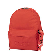 Polo Orange School Bag with Floral Accent