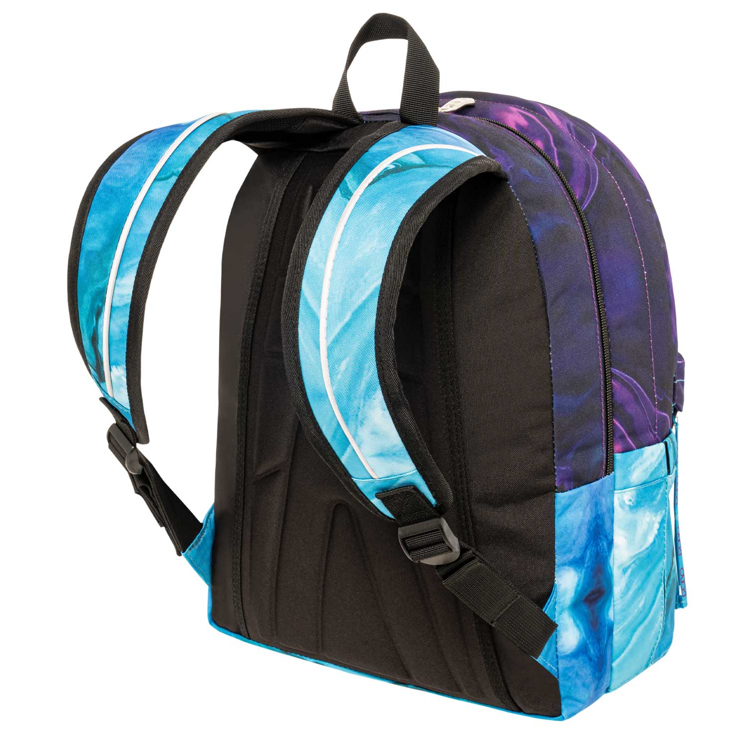 Polo Cyan & Purple Marble Swirl Bag With Scarf
