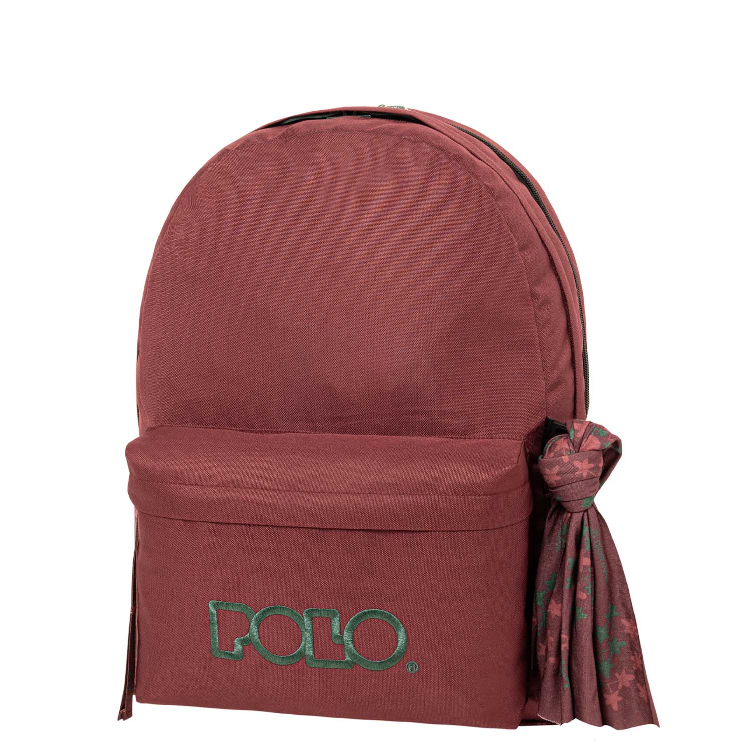 Polo Bordo & Green Bag With Scarf