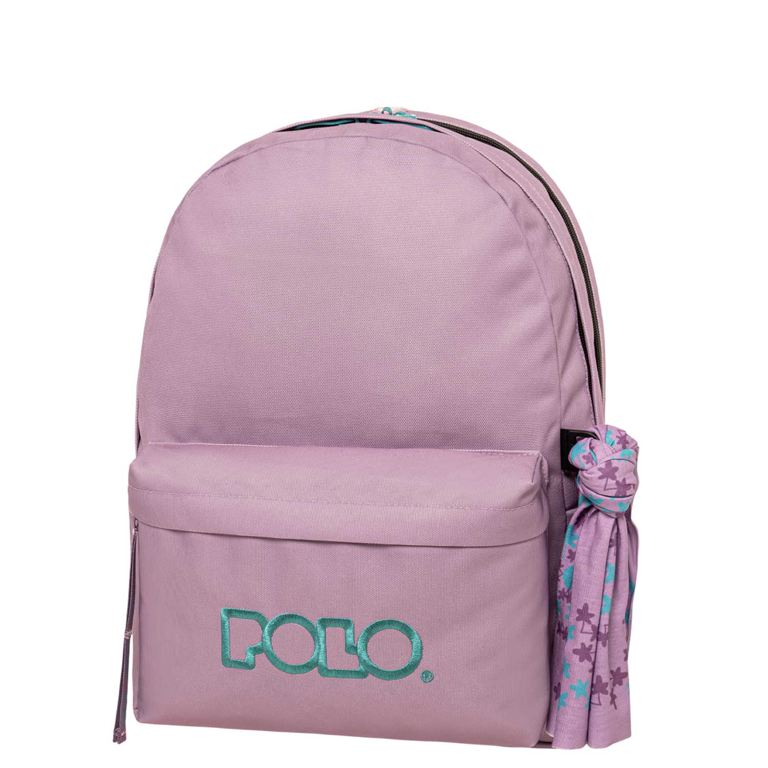 Polo Lilac & Petrole Bag With Scarf