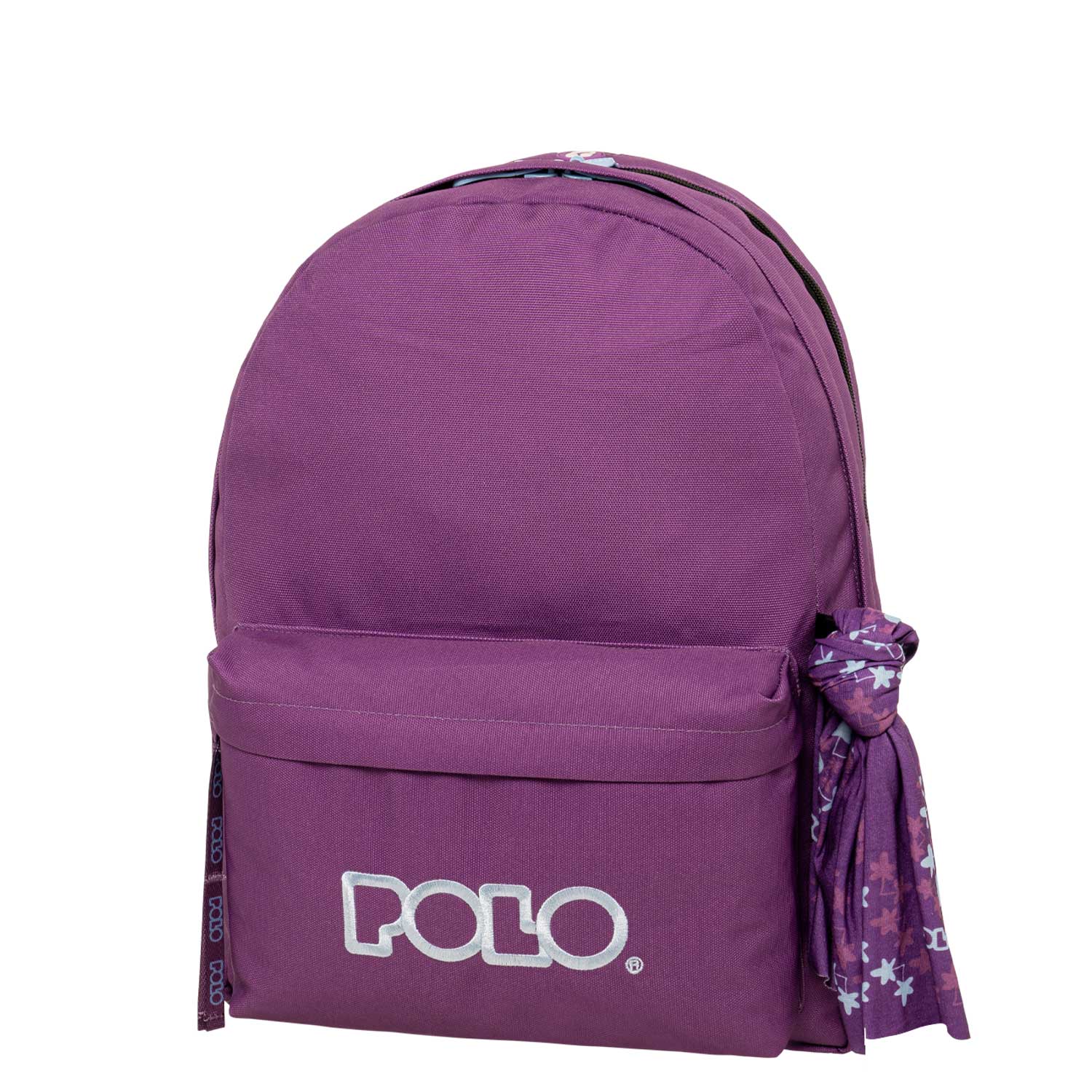 Polo Violet & Cyan Bag With Scarf