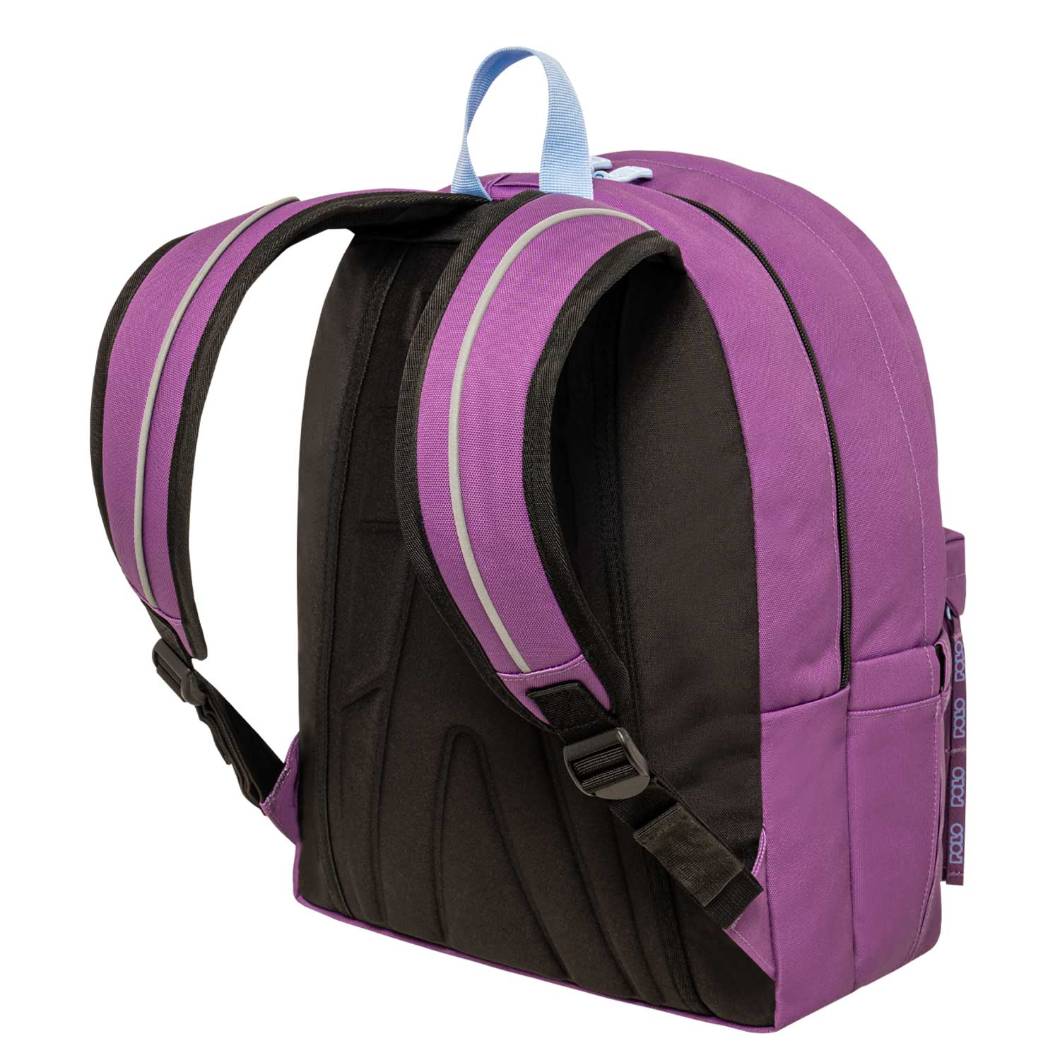 Polo Violet & Cyan Bag With Scarf