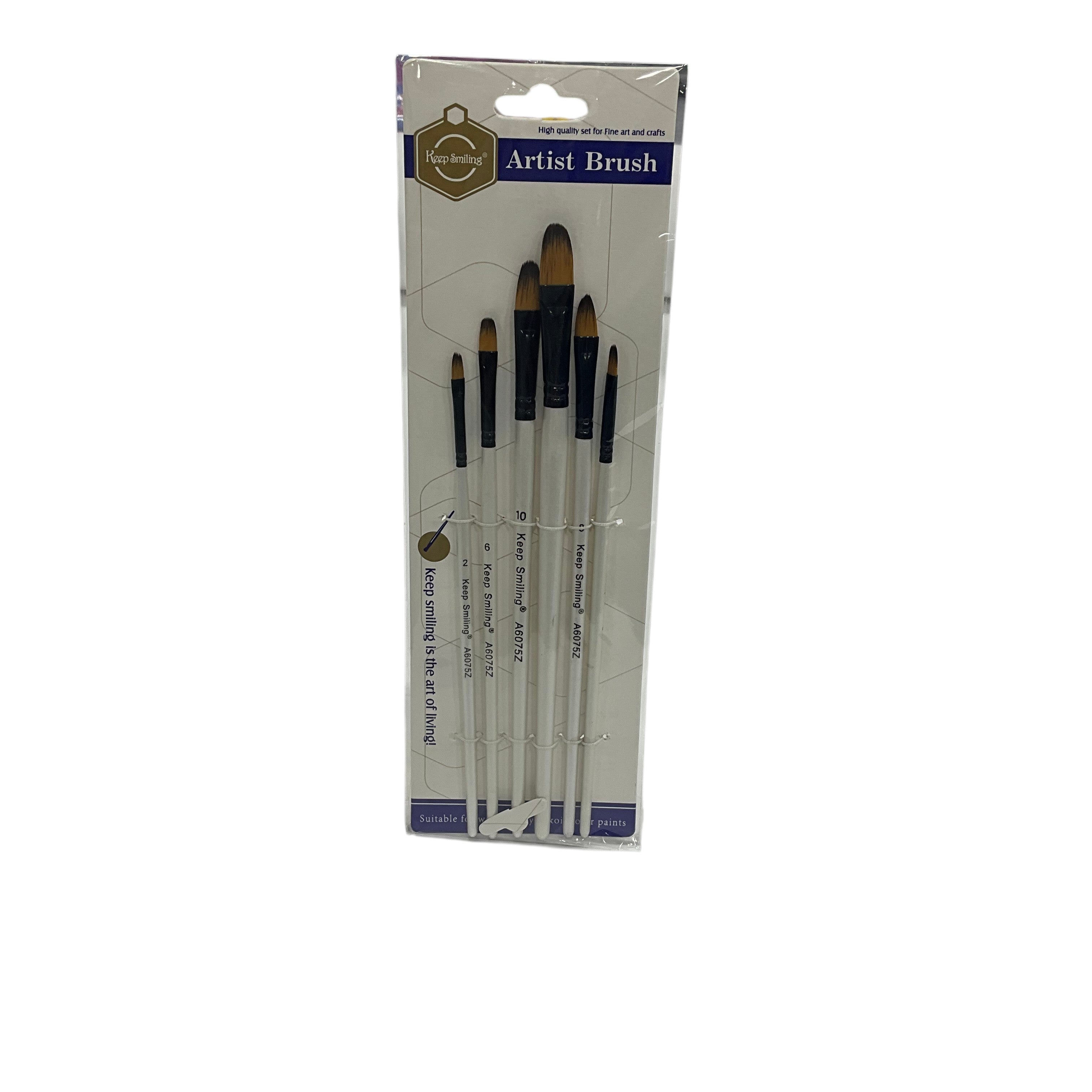 Filbert Artist Paint Brush Set 6 PCS