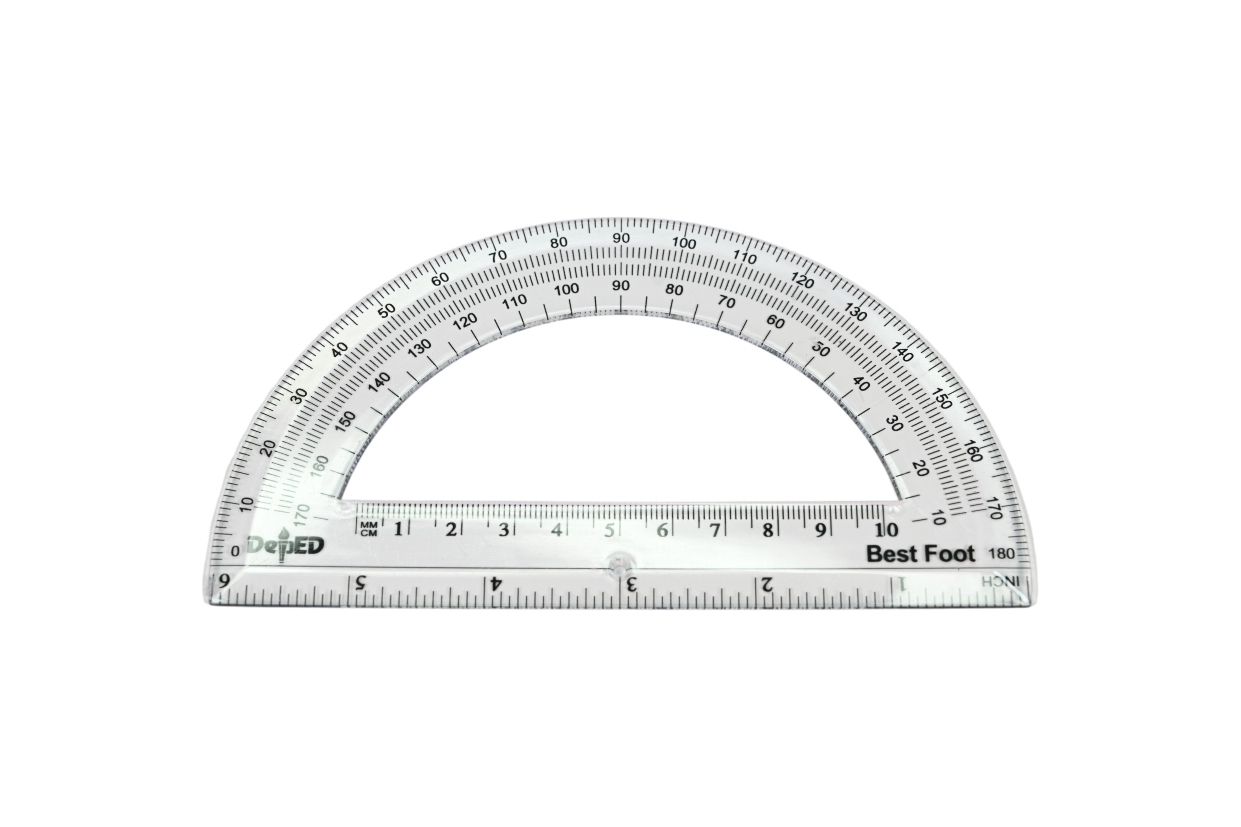 Transparent Half Circle Protractor 180°