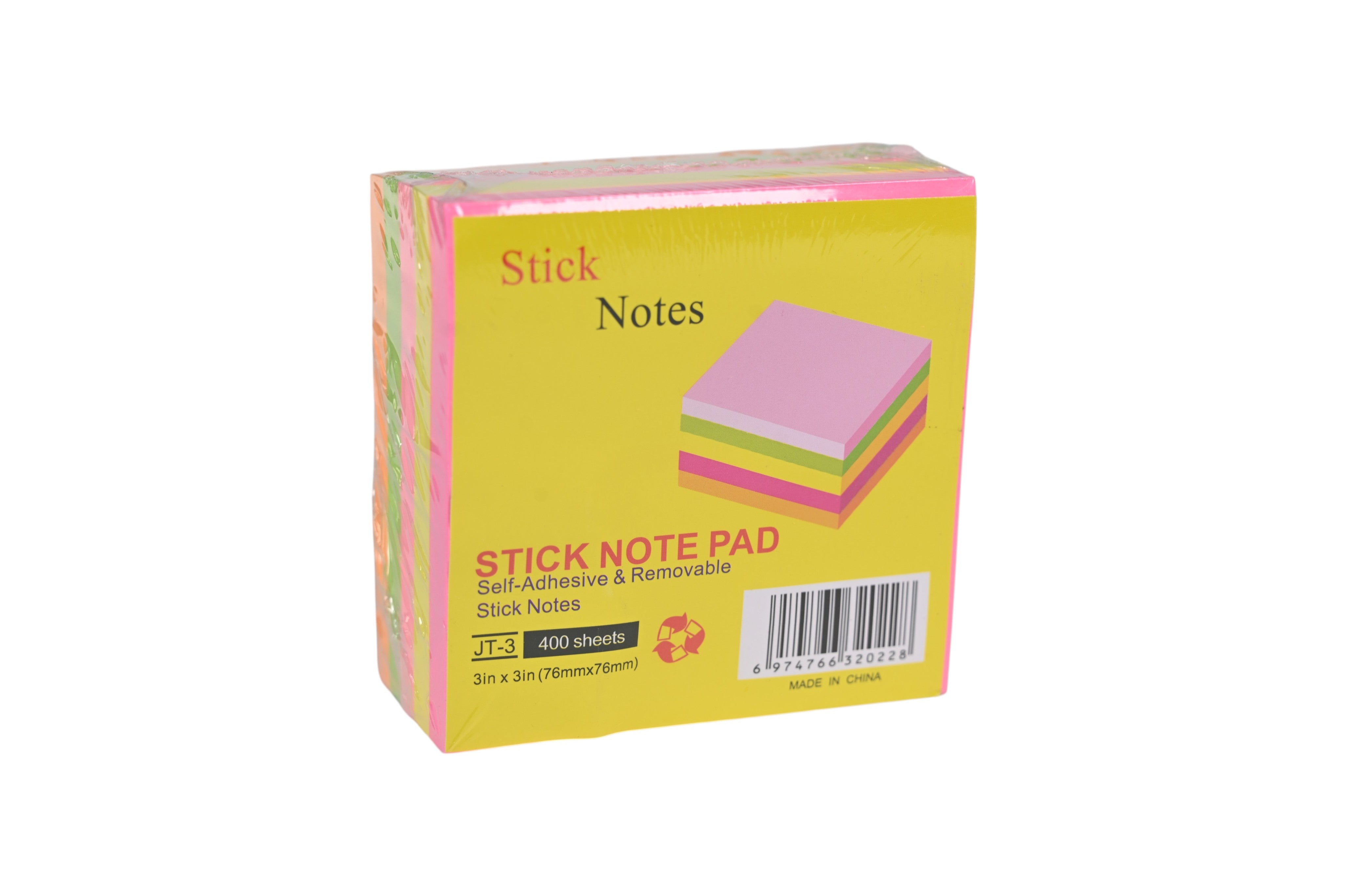 Rainbow Sticky Notes Cube Pad