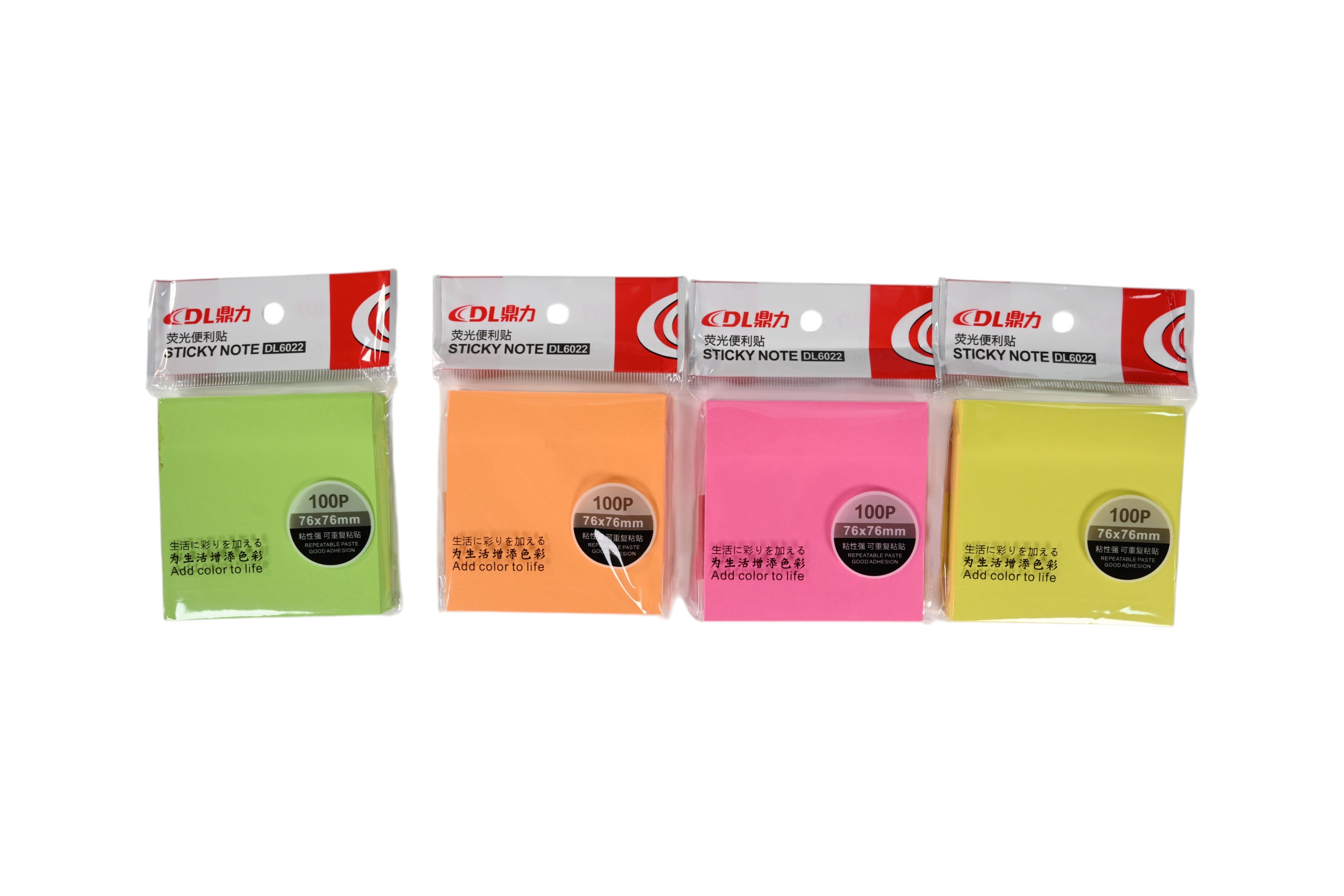 Square Neon Sticky Notes Pad