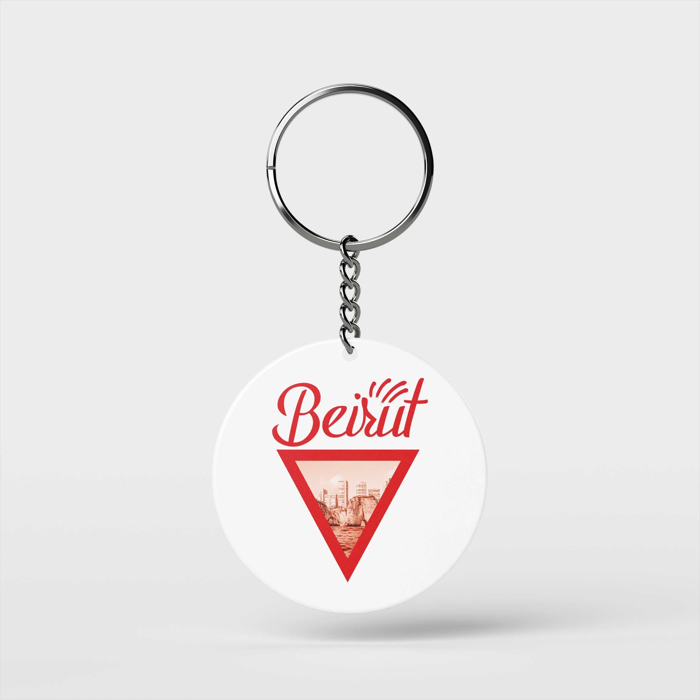 Beirut Red Triangle Keychain