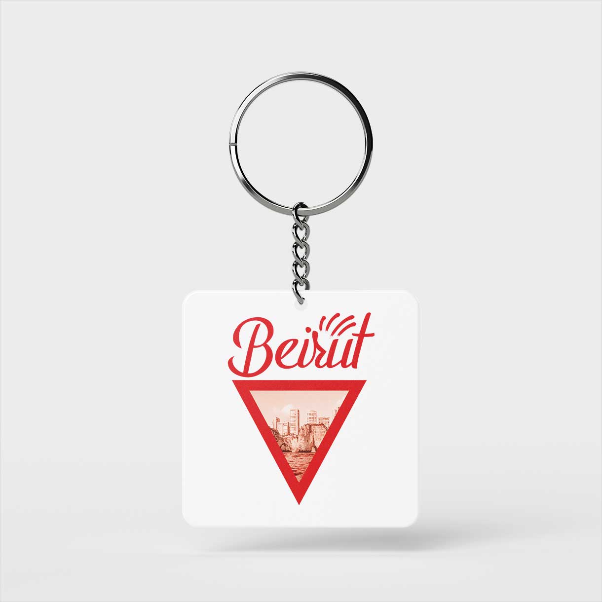 Beirut Red Triangle Keychain