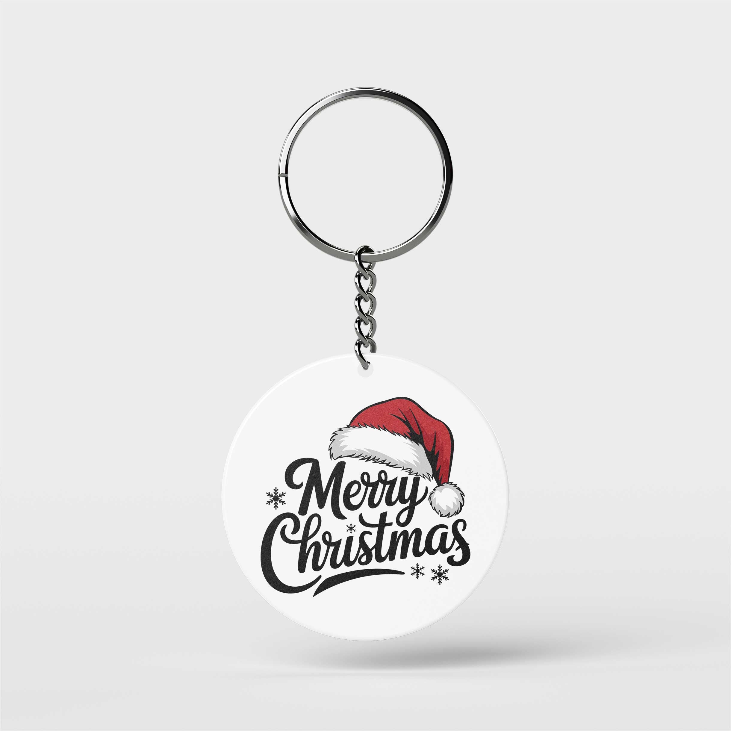 Christmas White Keychain