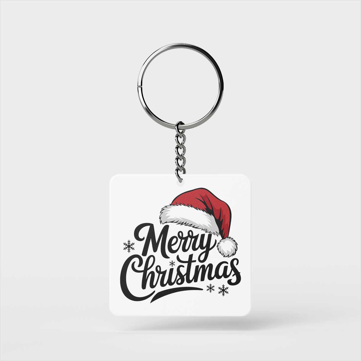 Christmas White Keychain