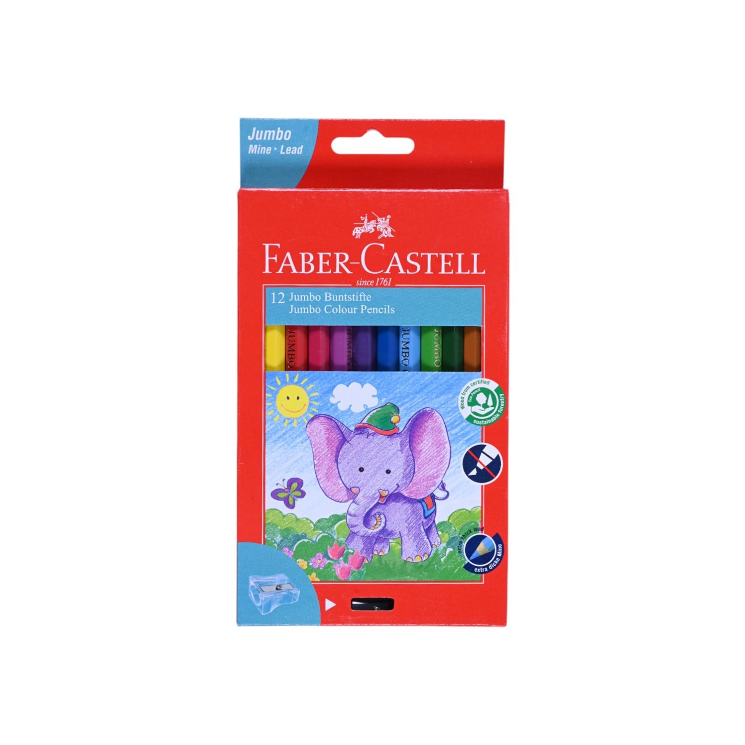 Faber Castell Jumbo 12 Colour Pencils