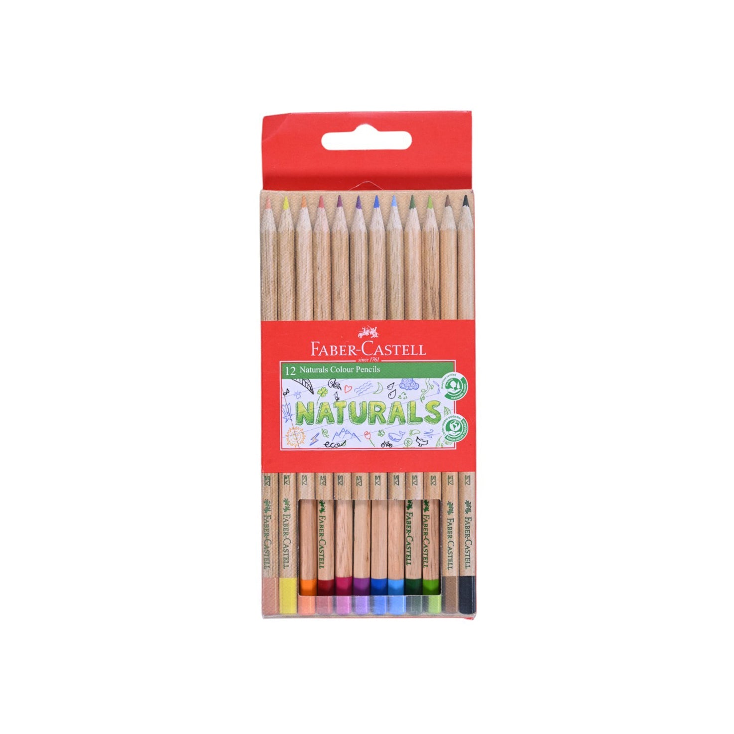 Faber Castell Naturals Colour Pencils-12 Colors
