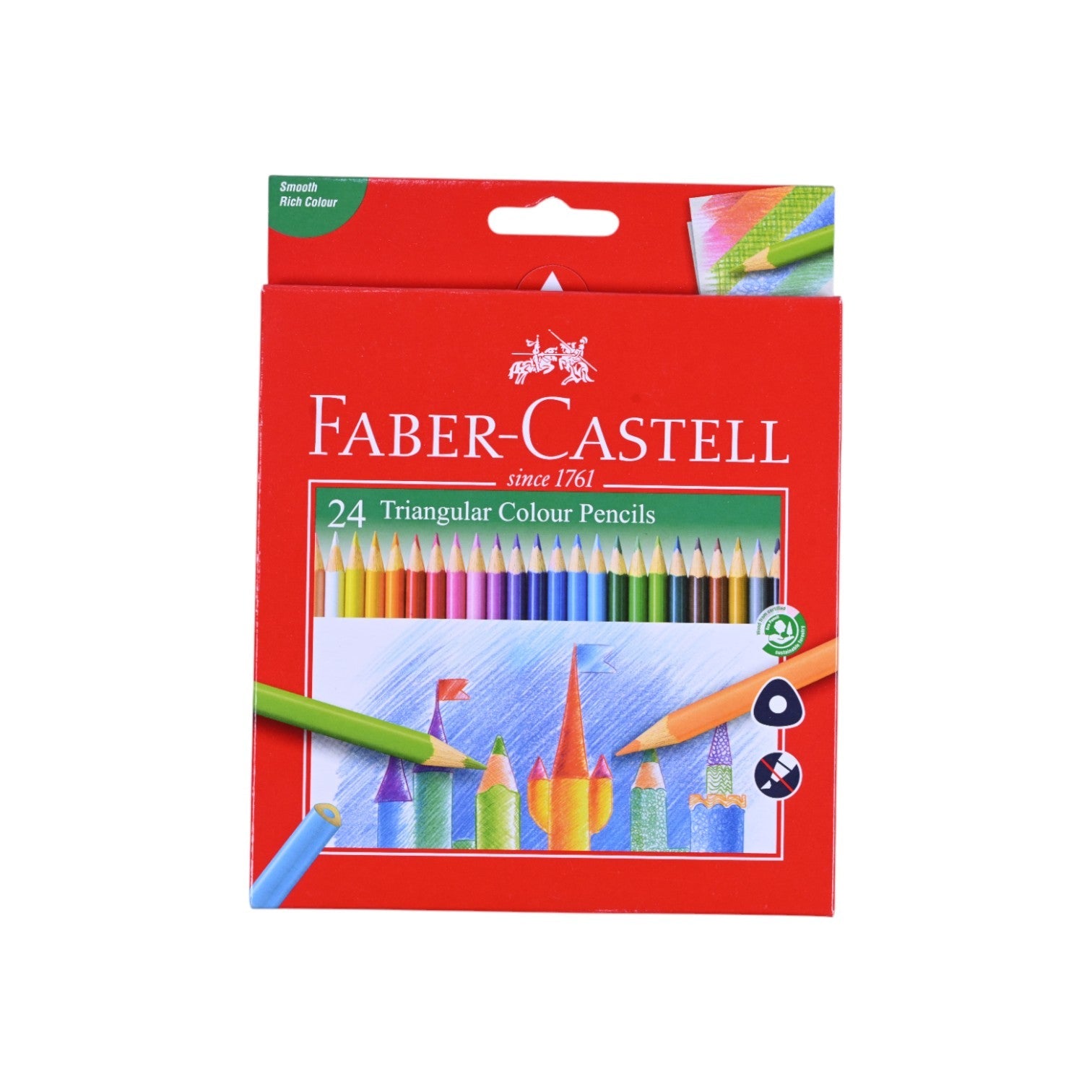 Faber Castell Triangular 24 Colour Pencils