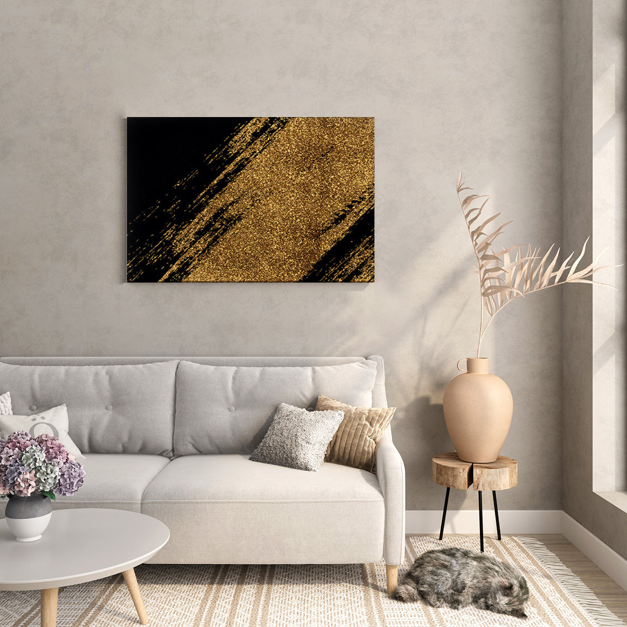 Golden Calligraphy Canvas