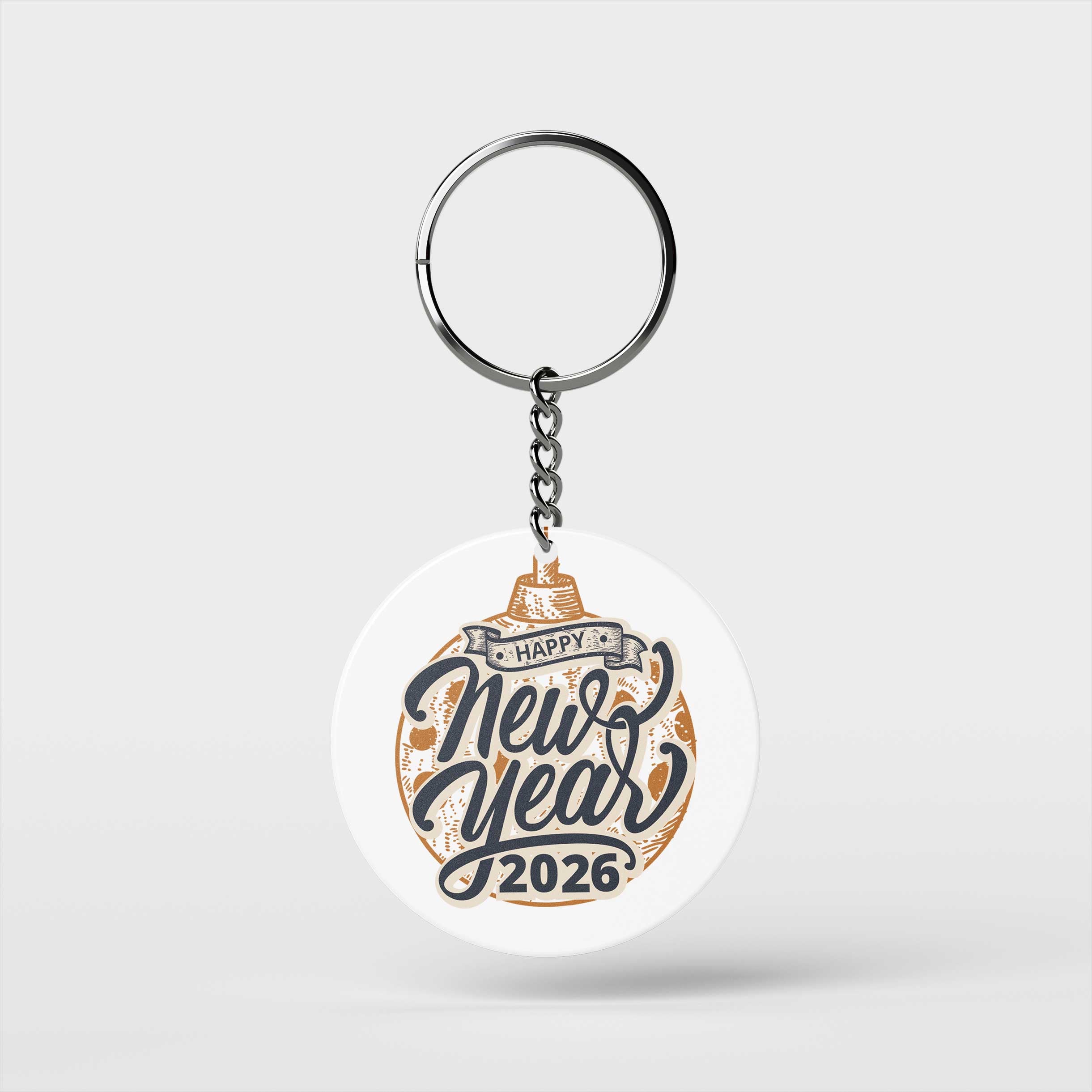 Happy New 2026 Keychain