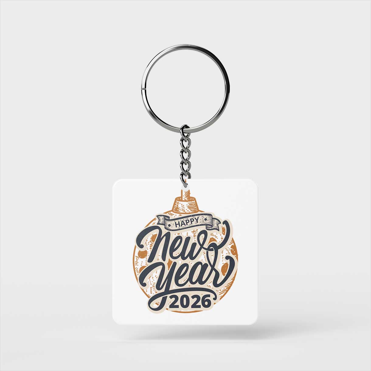 Happy New 2026 Keychain