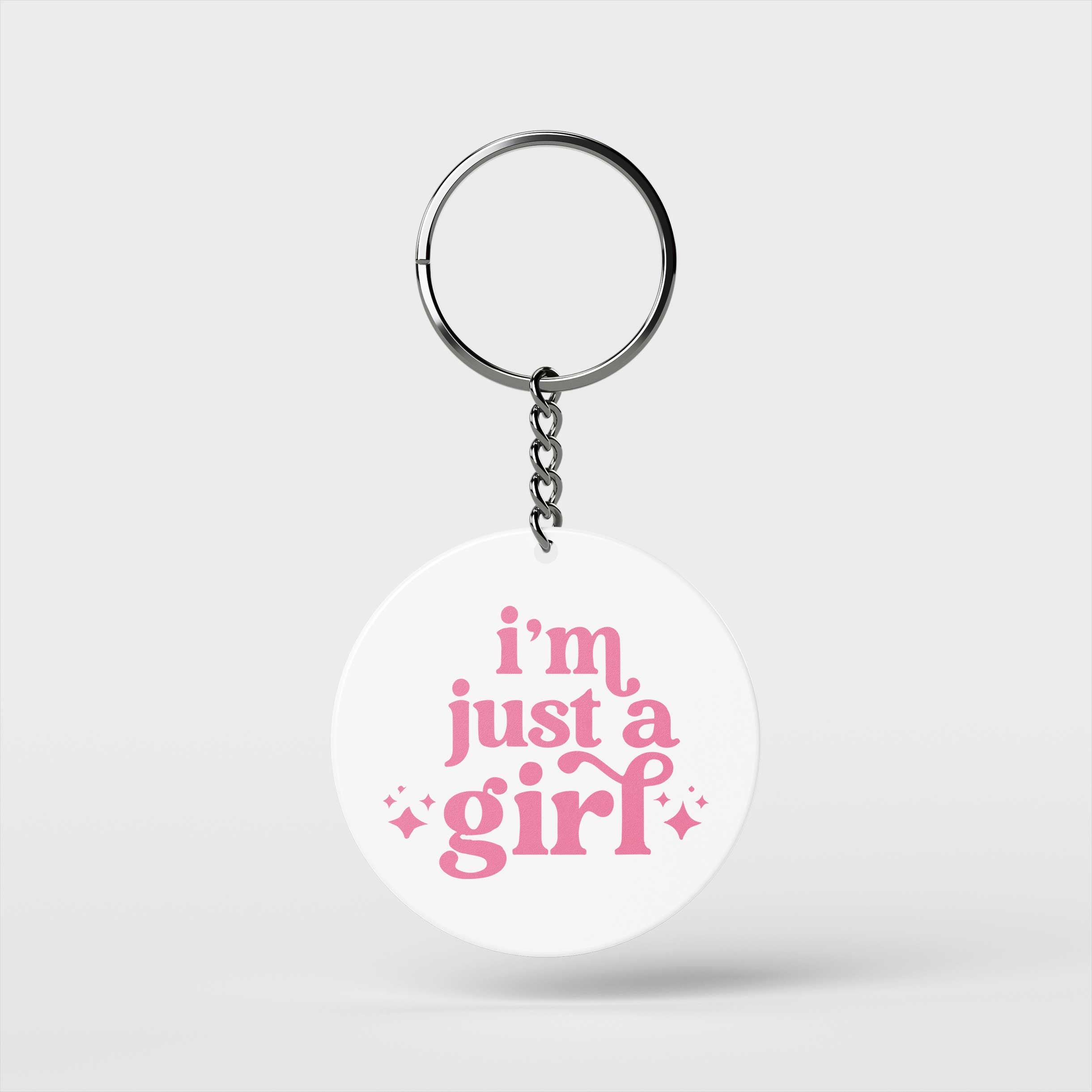 Just A Girl Keychain