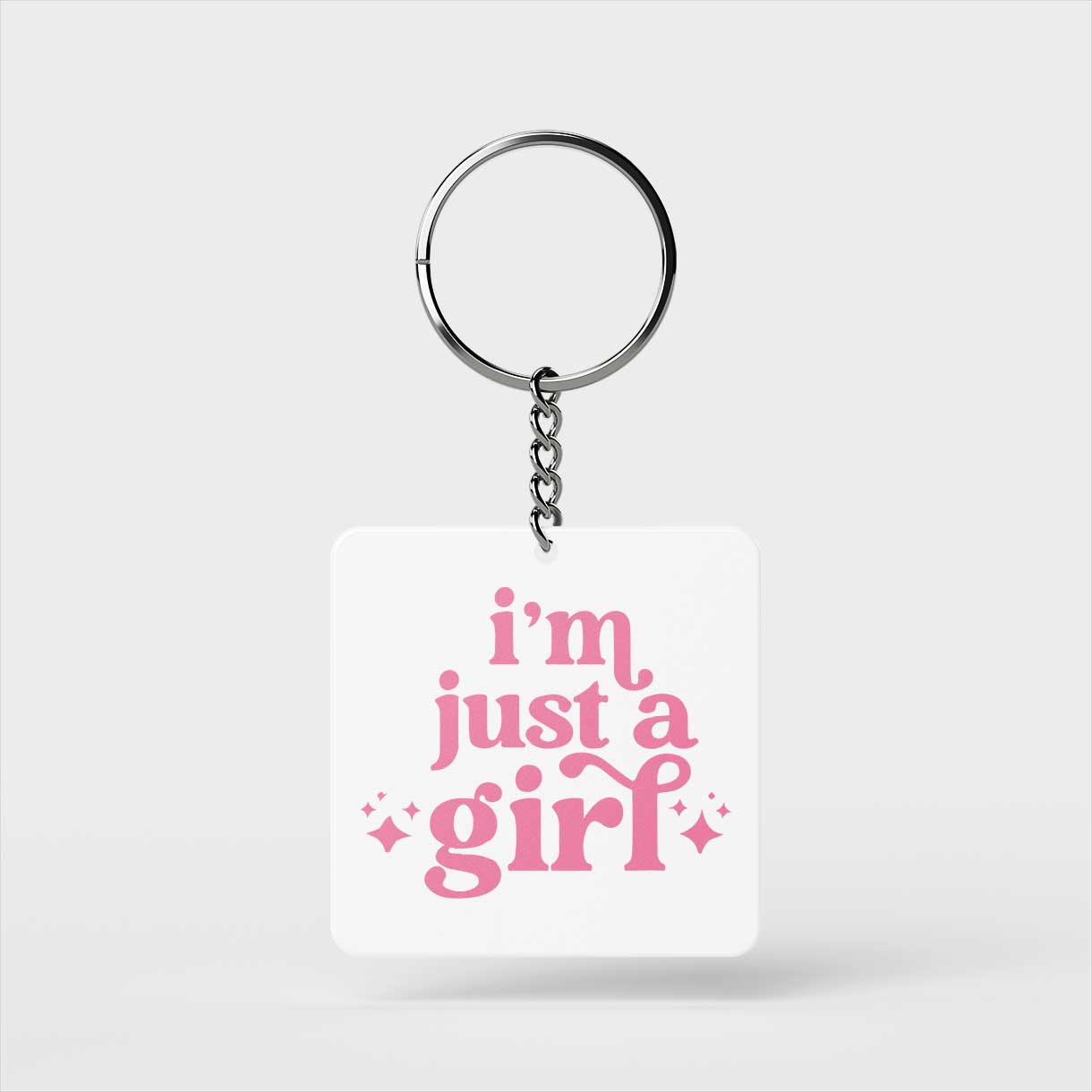 Just A Girl Keychain