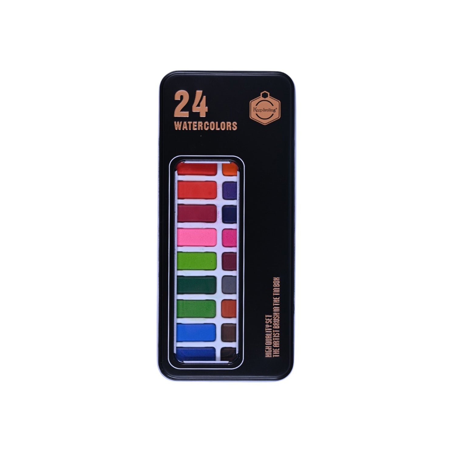 Keep Smiling Metal Case Watercolour Set