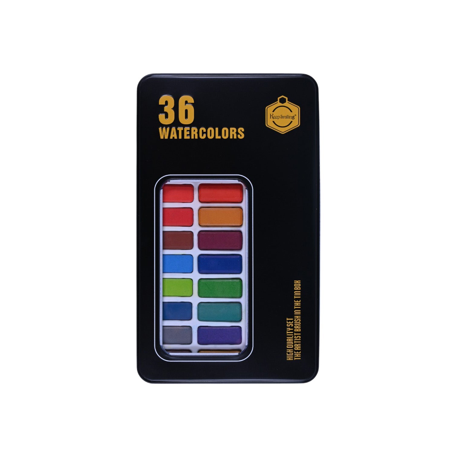 Keep Smiling Metal Case Watercolour Set