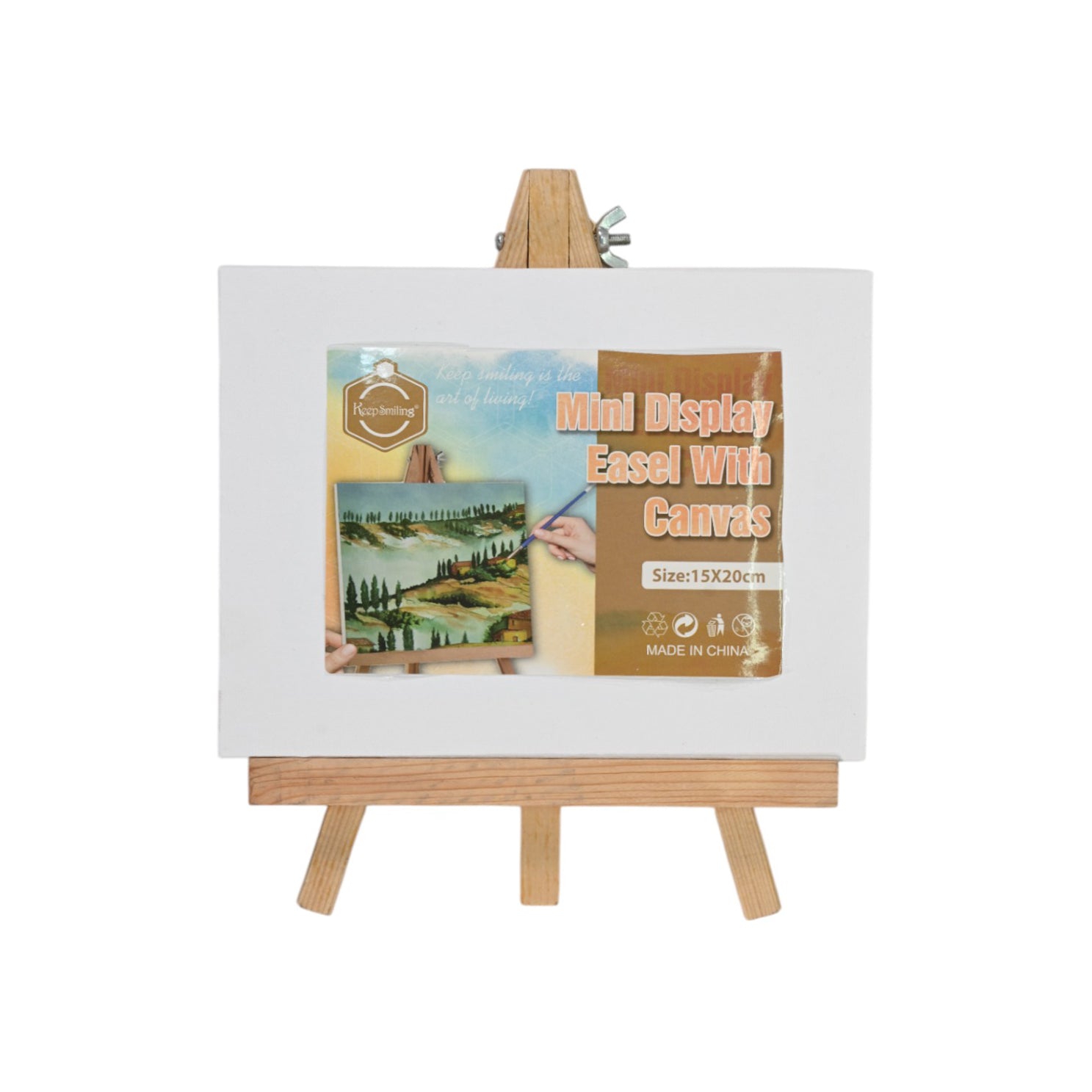 Keep Smiling Mini Display Easel with Canvas