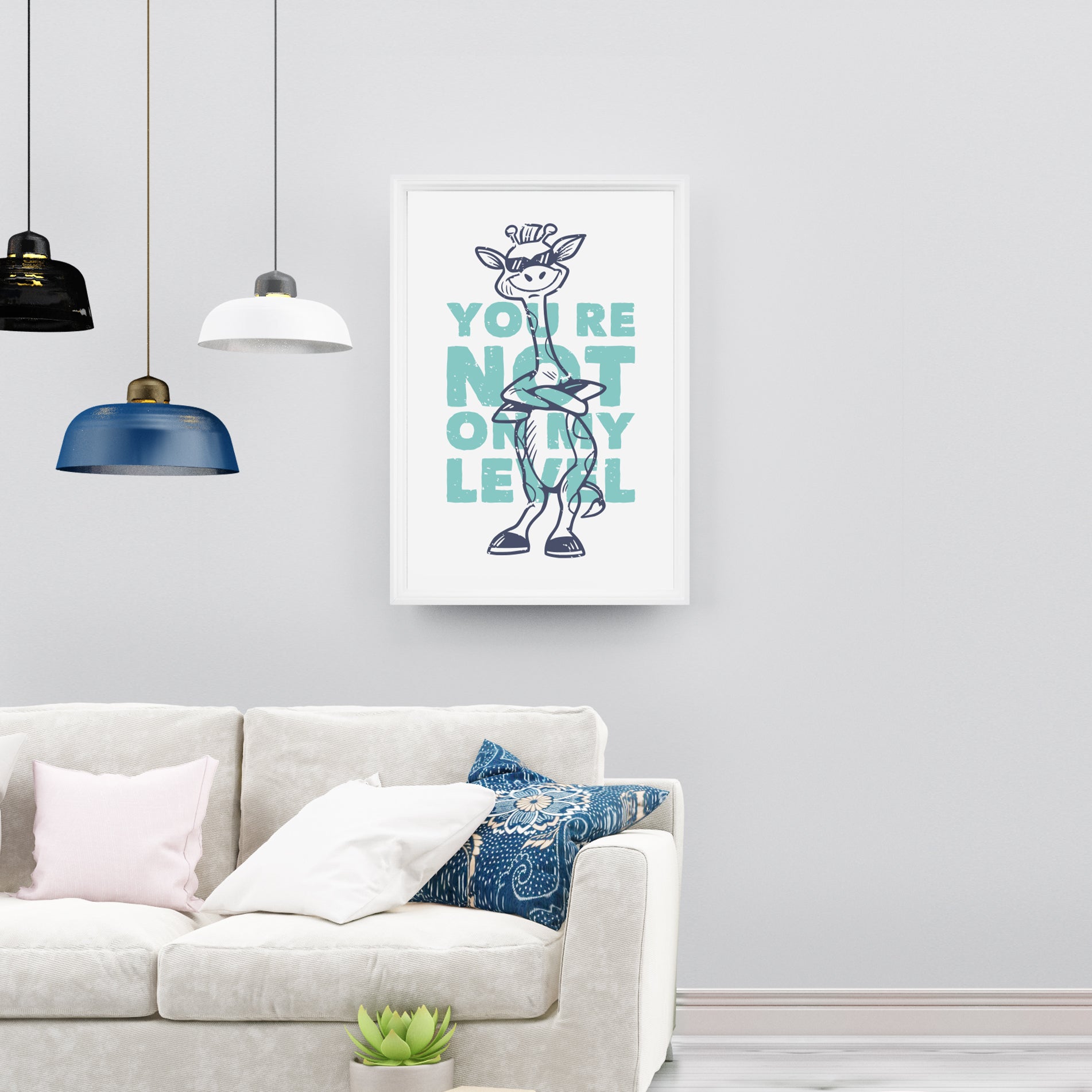 Not My Level Giraffe Poster