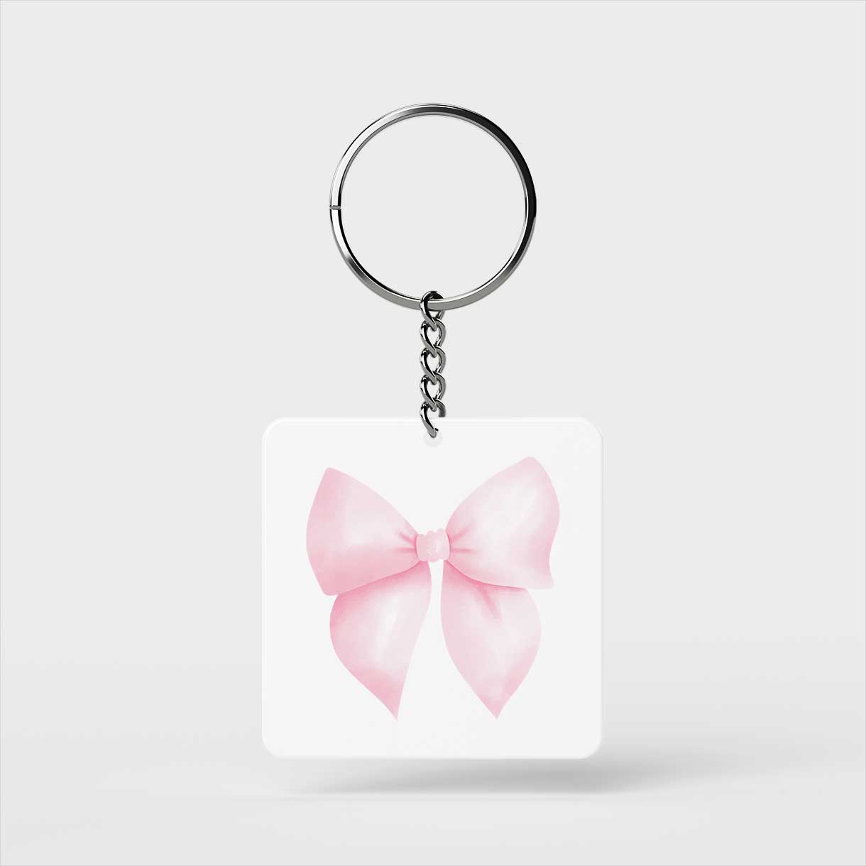 Pink Bow Keychain