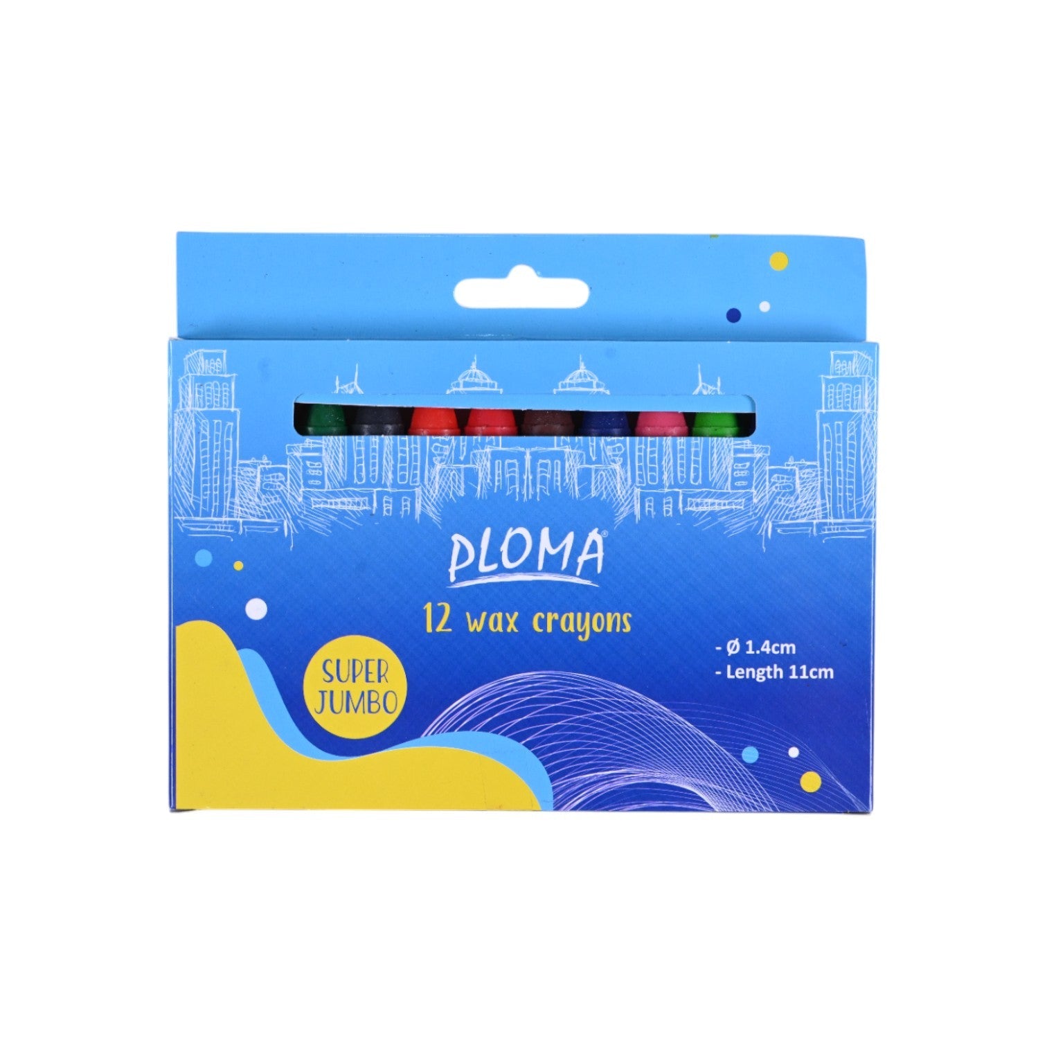 Ploma Super Jumbo Wax Crayons