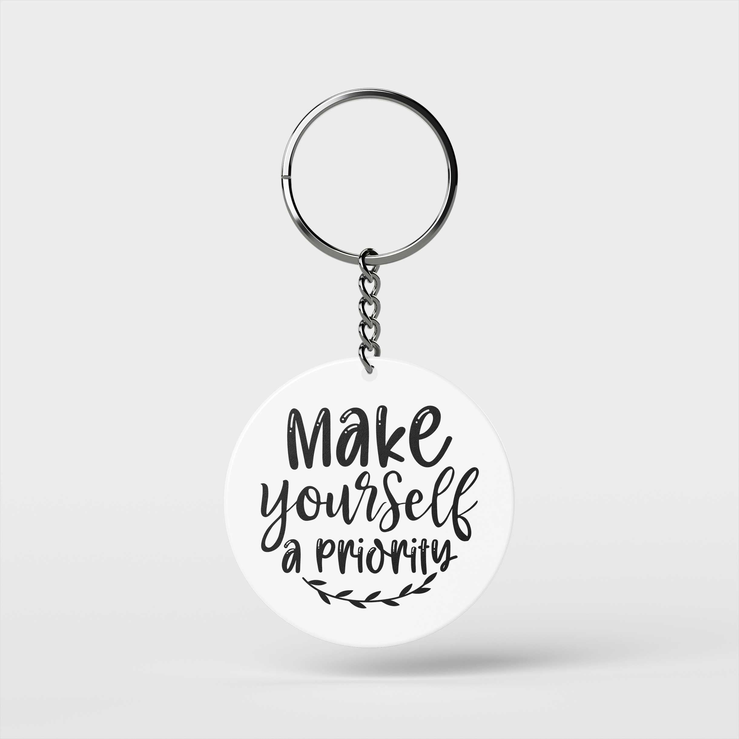 Prioritize Yourself Keychain