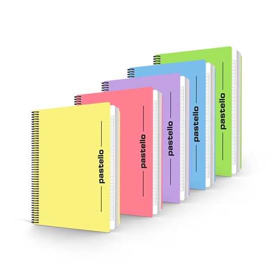 Pastello Spiral Squared Notebook 120 sheets